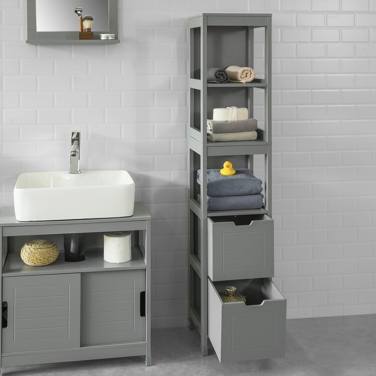 grey free standing bathroom cabinets